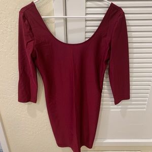 Marron deep v dress